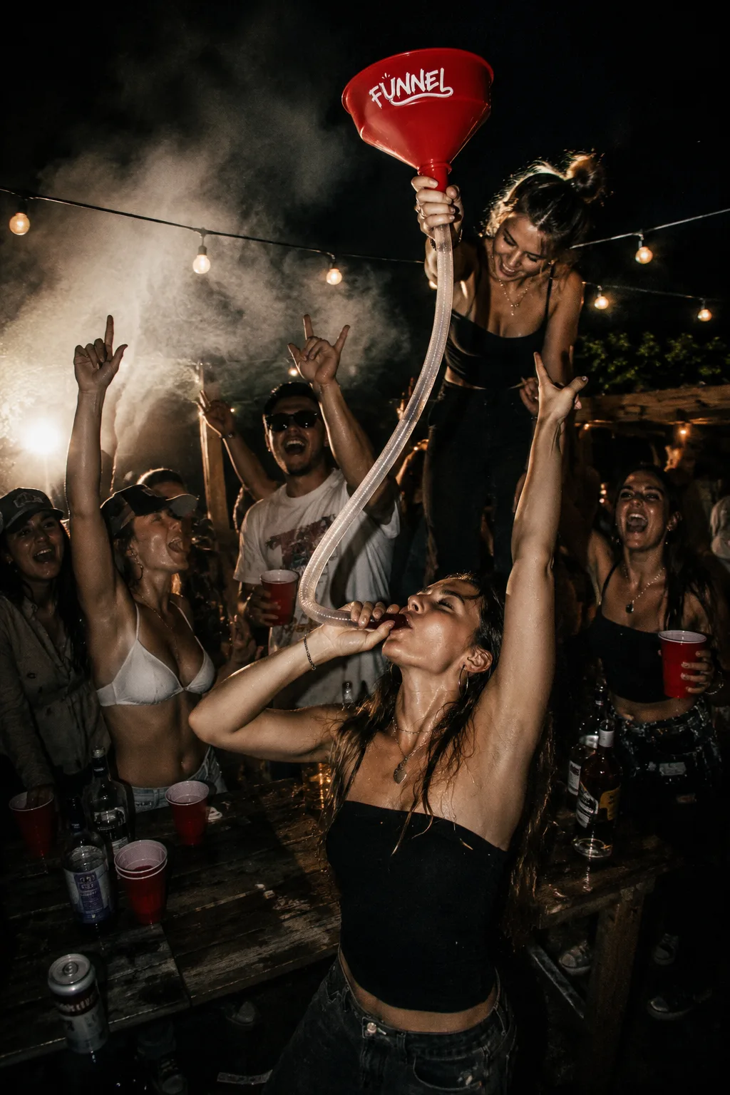 FUNNEL v akci uprostřed noční party